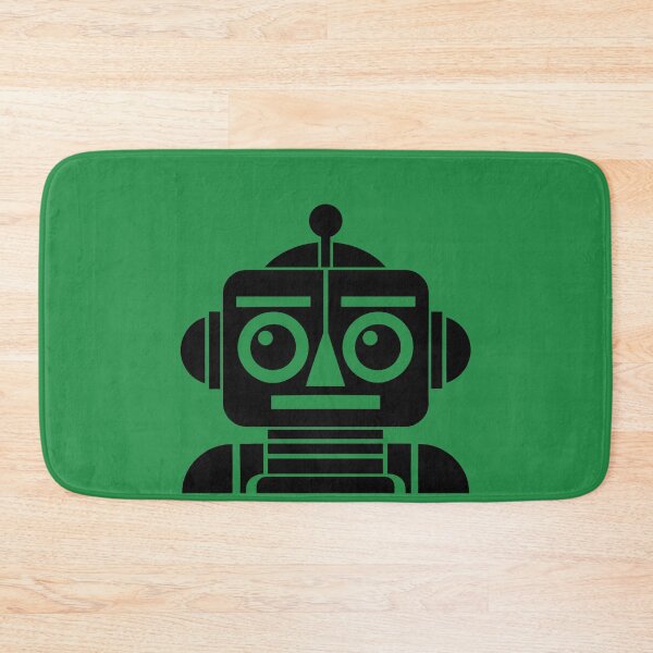 Item preview, Geometric Robot Face – Retro Futuristic Symmetrical Robot Art designed and sold by infinitearte.