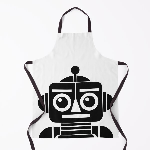 Item preview, Geometric Robot Face – Retro Futuristic Symmetrical Robot Art designed and sold by infinitearte.