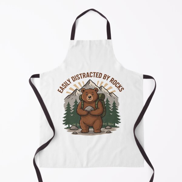 Item preview, Easily Distracted By Rocks Hiking Bear Backpack Holding Rock Mountain Forest Camping Outdoor Adventure Design designed and sold by DarylWelsh2024.