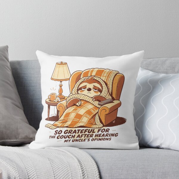 Item preview, So Grateful For The Couch Funny Sloth Thanksgiving Family Humor Art  designed and sold by HaighsTs.