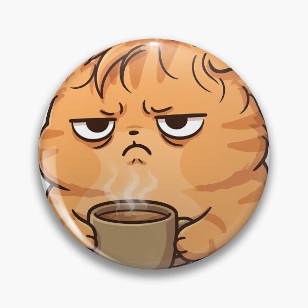 Item preview, Grumpy Monday Cat With Coffee designed and sold by Dlvznbm.