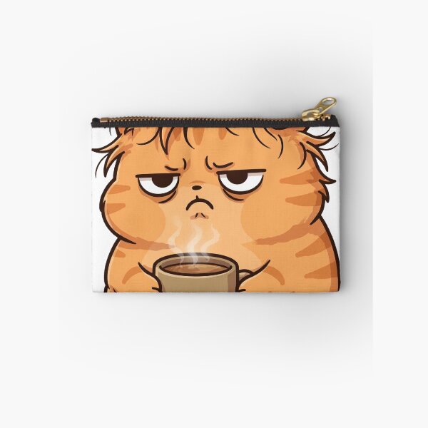 Item preview, Grumpy Monday Cat With Coffee designed and sold by Dlvznbm.