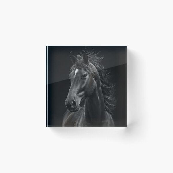Item preview, The Shadow King | Black Stallion Luxury Equestrian Wall Art designed and sold by VeloraNature.