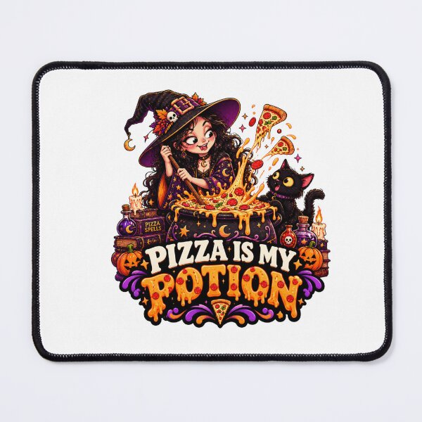 Item preview, Pizza Is My Potion Halloween Witch designed and sold by Pixanova.