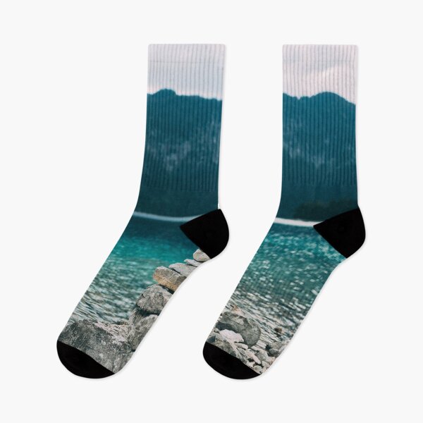 Item preview, Rock Balance on Turquoise Mountain Lake Beach designed and sold by asun5.