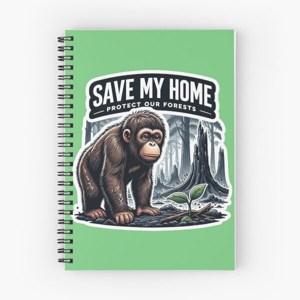 Item preview, Save My Home Protect Our Forests Chimpanzee Forest Conservation Sticker designed and sold by carestazafeli.