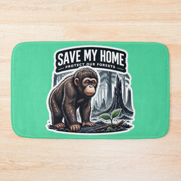 Item preview, Save My Home Protect Our Forests Chimpanzee Forest Conservation Sticker designed and sold by carestazafeli.