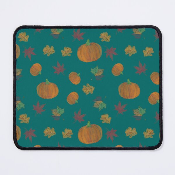 Item preview, Seamless pattern with autumn leaves and pumkin for Halloween decorations designed and sold by fishcard.