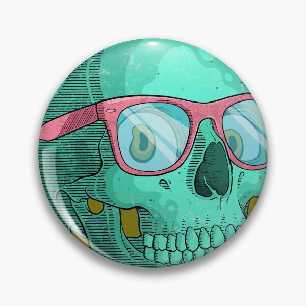 Item preview, Teal Skull in Pink Wayfarer Sunglasses designed and sold by DRP-art.
