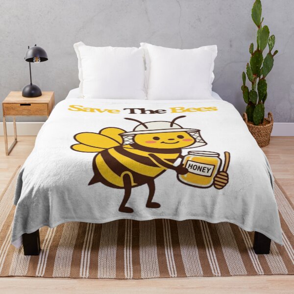 Item preview, Kawaii Bee with Honey Jar – Save the Bees designed and sold by DigitalSkyfall.