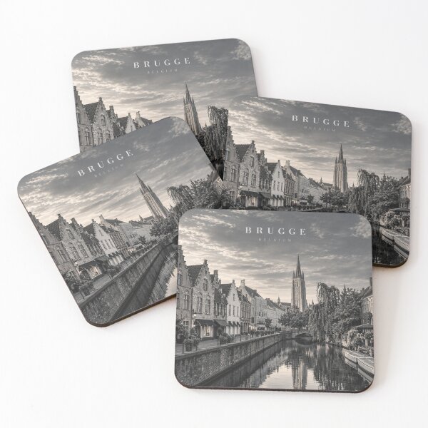 Item preview, Brugge Cinematic Monochrome Canal City Artwork designed and sold by MichaeIRellov.