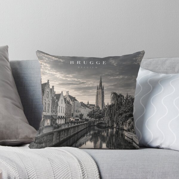 Item preview, Brugge Cinematic Monochrome Canal City Artwork designed and sold by MichaeIRellov.