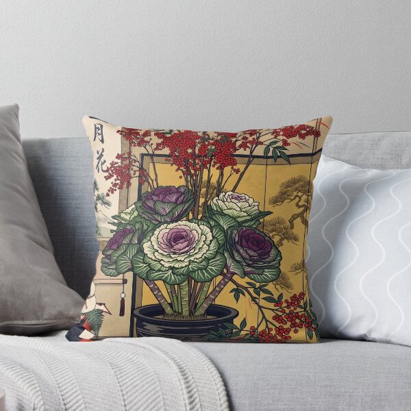 Item preview, Ukiyo-e Auspicious Nandina Ikebana Art designed and sold by conohitoAI-ArtGallery.