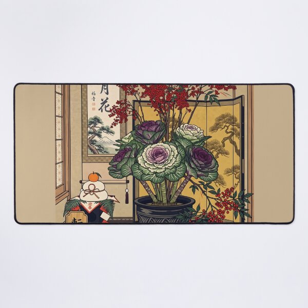 Item preview, Ukiyo-e Auspicious Nandina Ikebana Art designed and sold by conohitoAI-ArtGallery.