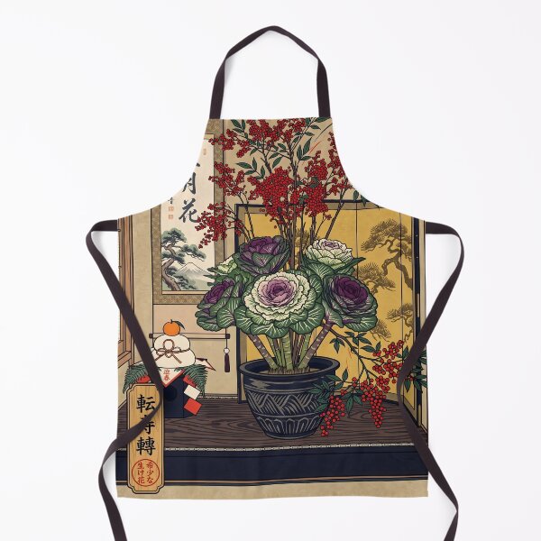 Item preview, Ukiyo-e Auspicious Nandina Ikebana Art designed and sold by conohitoAI-ArtGallery.