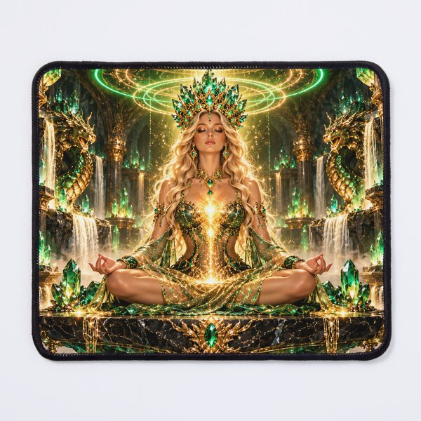 Item preview, Emerald Fairy Queen of Infinite Light designed and sold by PurvaNimfaMagic.
