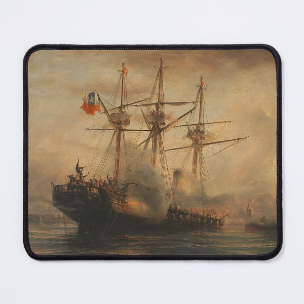 Item preview, Battle of Iquique 1879 Somerscales Naval Art Esmeralda Vs Huascar designed and sold by EdGraphy.