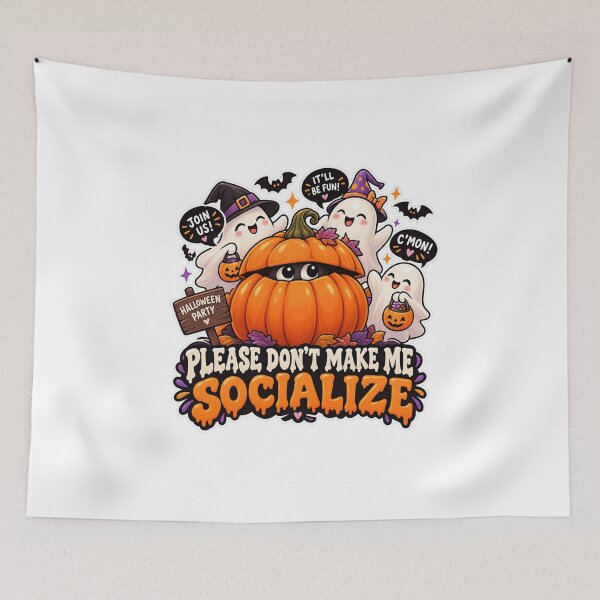 Item preview, Please Don’t Make Me Socialize Halloween Ghost SVG PNG designed and sold by Pixanova.