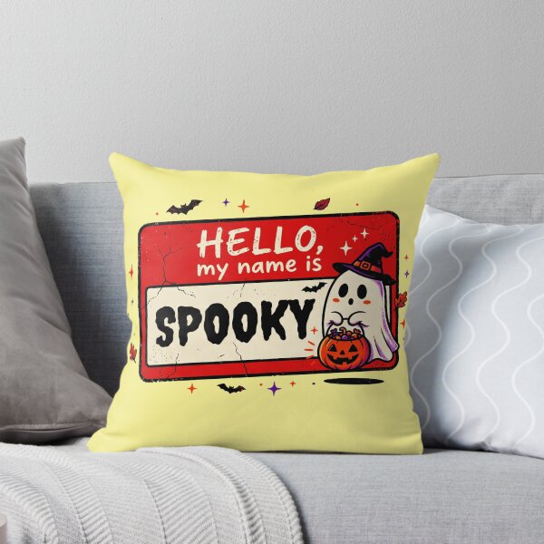 Item preview, Hello My Name Is Spooky Cute Ghost Halloween Name Tag Funny Kids Toddler Halloween  designed and sold by Thegoldenline.