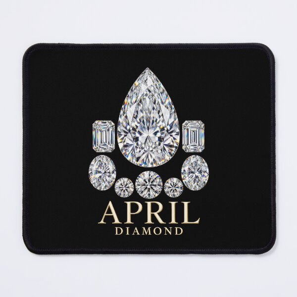 Item preview, BIRTHSTONE COLLECTION ⭐ PORTRAIT - APRIL • DIAMOND • Modern designed and sold by WheelieGdArt.