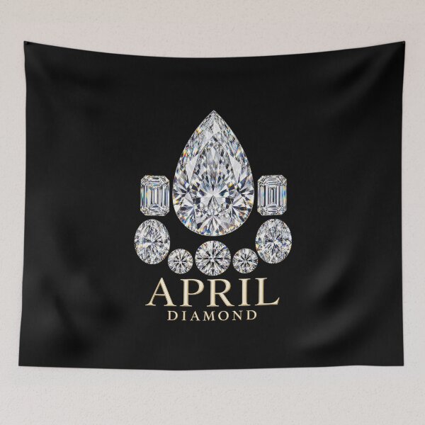 Item preview, BIRTHSTONE COLLECTION ⭐ PORTRAIT - APRIL • DIAMOND • Modern designed and sold by WheelieGdArt.