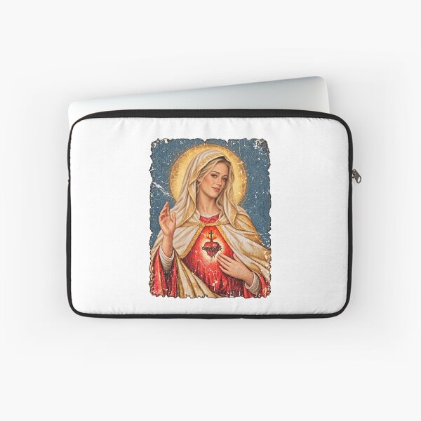 Item preview, Sophia Leone Sacred Heart Of Mary Vintage Oil Painting designed and sold by CozyCubs-Art.