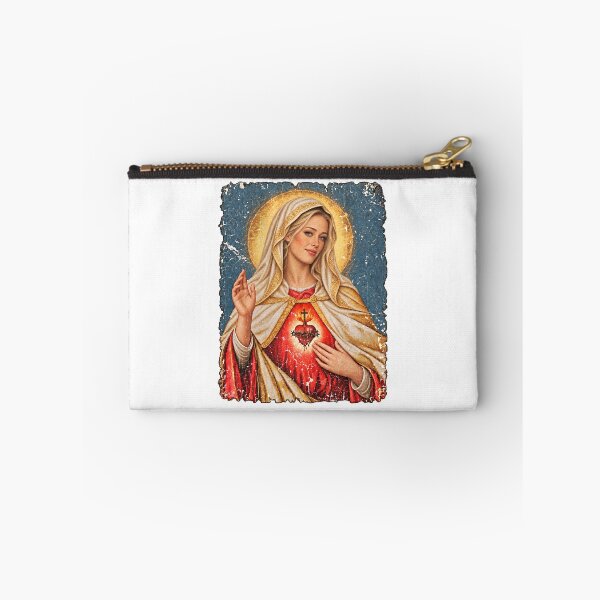 Item preview, Sophia Leone Sacred Heart Of Mary Vintage Oil Painting designed and sold by CozyCubs-Art.