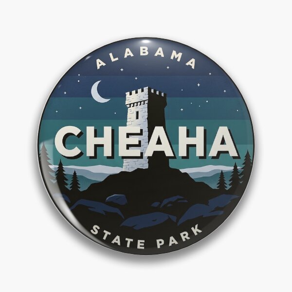 Item preview, Cheaha State Park Alabama Bunker Tower Night Sky Badge Sticker designed and sold by DetourDgn.