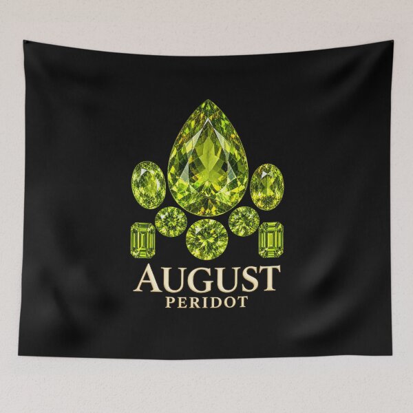 Item preview, BIRTHSTONE COLLECTION ⭐ PORTRAIT - AUGUST • PERIDOT • Modern designed and sold by WheelieGdArt.