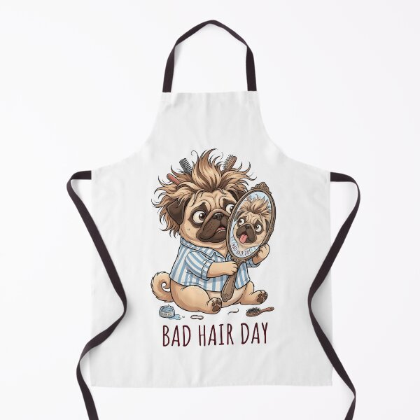 Item preview, Funny Pug Bad Hair Day designed and sold by Angel & Mortimer .