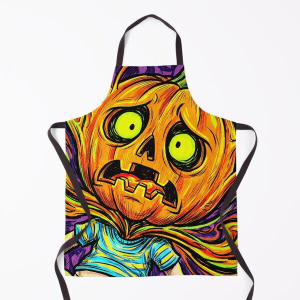 Item preview, Scared Pumpkin Head Boy – Creepy Cute Halloween Character designed and sold by QQQueen.