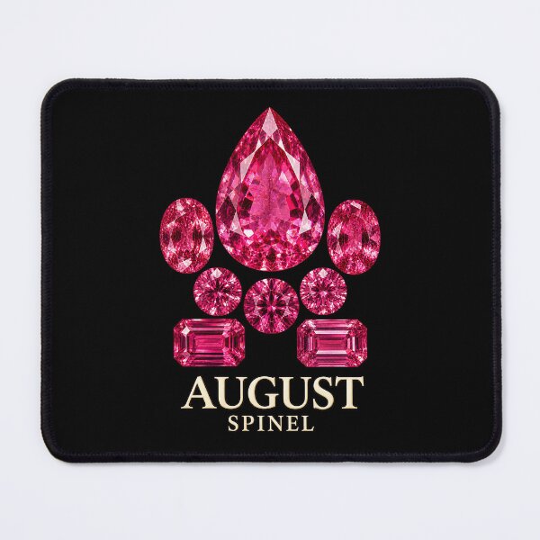 Item preview, BIRTHSTONE COLLECTION ⭐ PORTRAIT - AUGUST • PINK SPINEL • Modern designed and sold by WheelieGdArt.