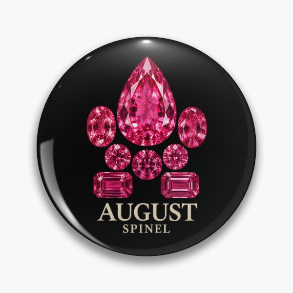 Item preview, BIRTHSTONE COLLECTION ⭐ PORTRAIT - AUGUST • PINK SPINEL • Modern designed and sold by WheelieGdArt.