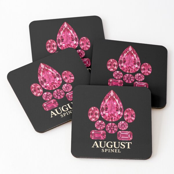 Item preview, BIRTHSTONE COLLECTION ⭐ PORTRAIT - AUGUST • PINK SPINEL • Modern designed and sold by WheelieGdArt.
