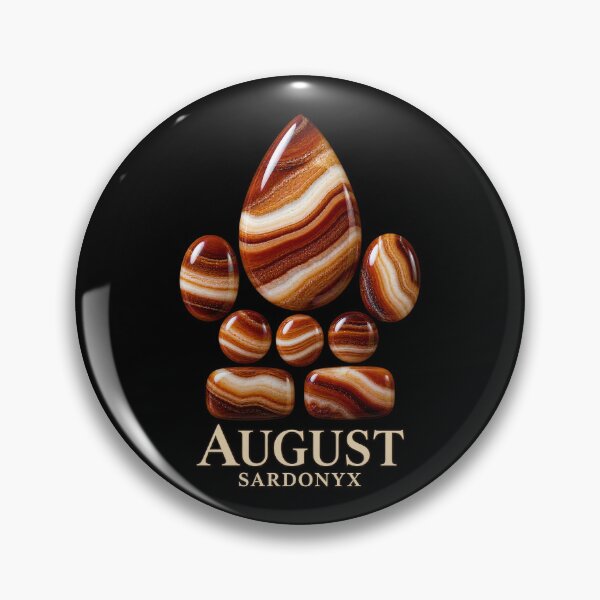 Item preview, BIRTHSTONE COLLECTION ⭐ PORTRAIT - AUGUST • SARDONYX • Modern designed and sold by WheelieGdArt.
