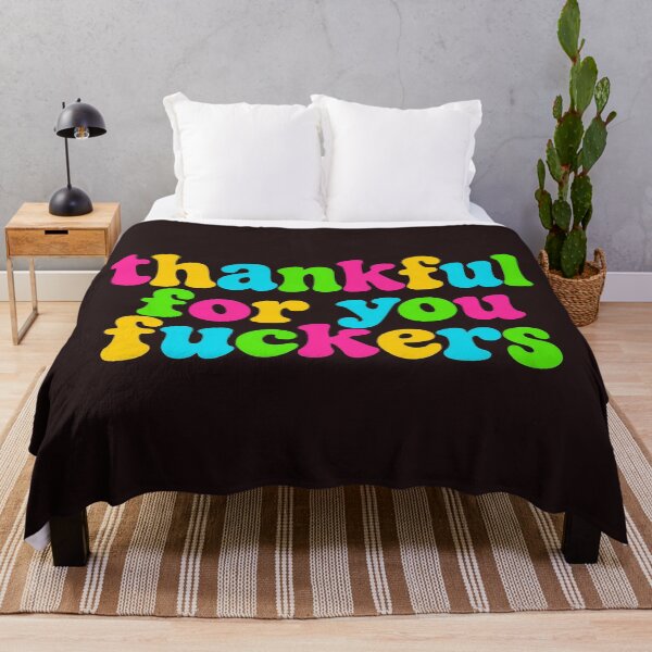Item preview, Thankful For You Fuckers Colorful Groovy Retro designed and sold by CozyCubs-Art.