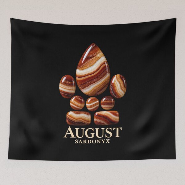 Item preview, BIRTHSTONE COLLECTION ⭐ PORTRAIT - AUGUST • SARDONYX • Modern designed and sold by WheelieGdArt.