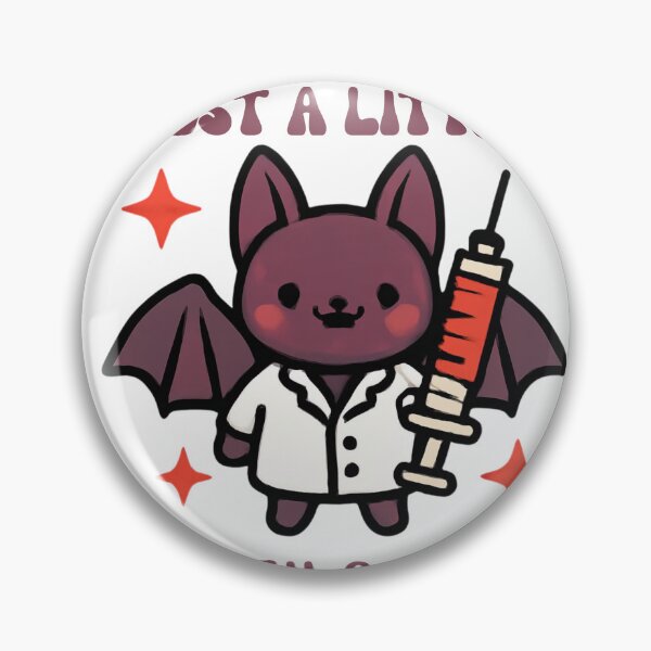 Item preview, Just A Little Pinch Cute Vampire Bat Phlebotomy Halloween Sticker Art designed and sold by wildsilencee.