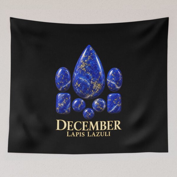 Item preview, BIRTHSTONE COLLECTION ⭐ PORTRAIT - DECEMBER • LAPIS LAZULI • Traditional designed and sold by WheelieGdArt.