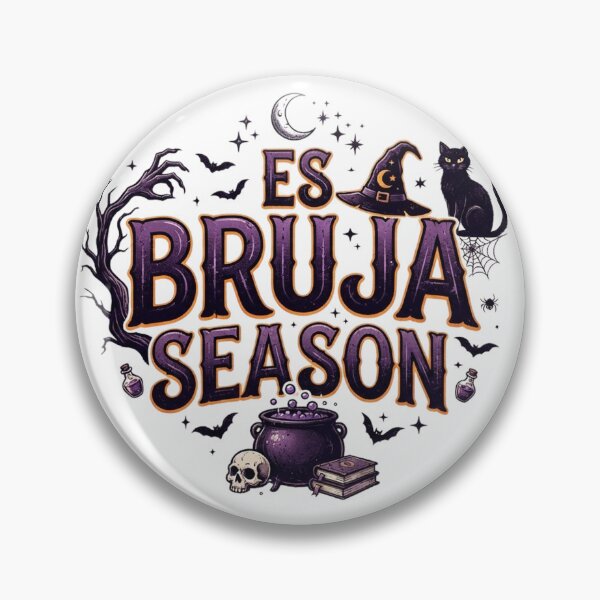 Item preview, "Es Bruja Season" Bold Halloween Typography Design designed and sold by CreativeNest Prints.