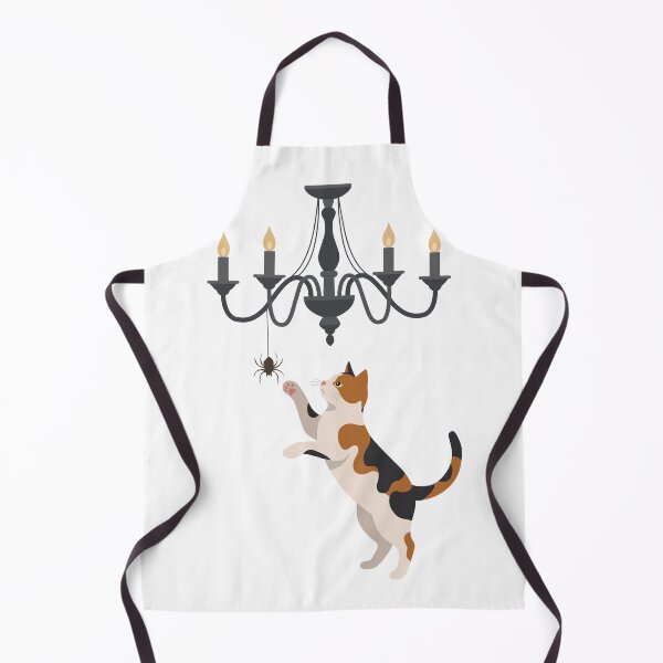 Item preview, Curious Calico Cat Reaching for Spider on Chandelier designed and sold by fadiyahmp.