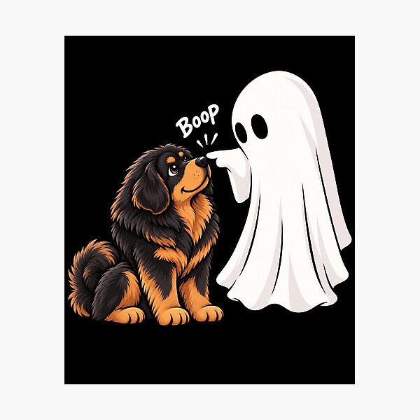Item preview, Funny Ghost Tibetan Mastiff Dog Boop Halloween Design Mom Dad designed and sold by rafaeltto.