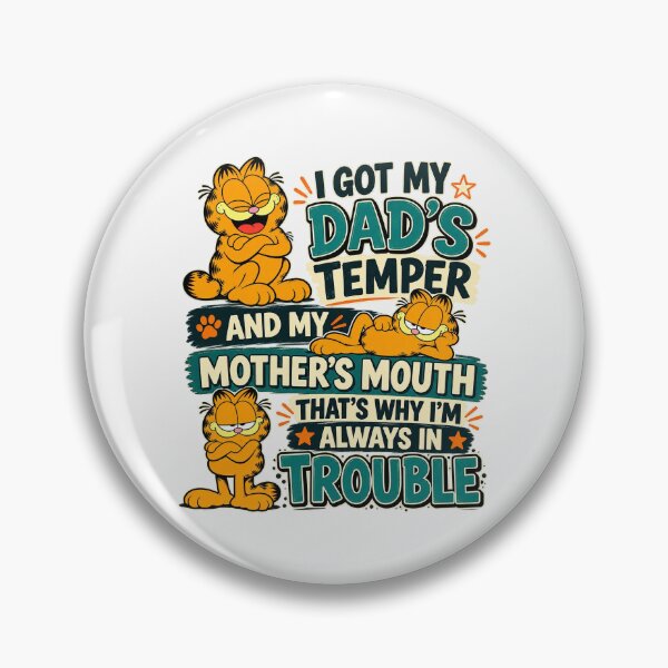 Artikelvorschau, Ich habe das Temperament meines Vaters und die große Klappe meiner Mutter geerbt, deshalb bin ich immer in Schwierigkeiten. Lustige orange Katze entworfen und verkauft von CozyCubs-Art.
