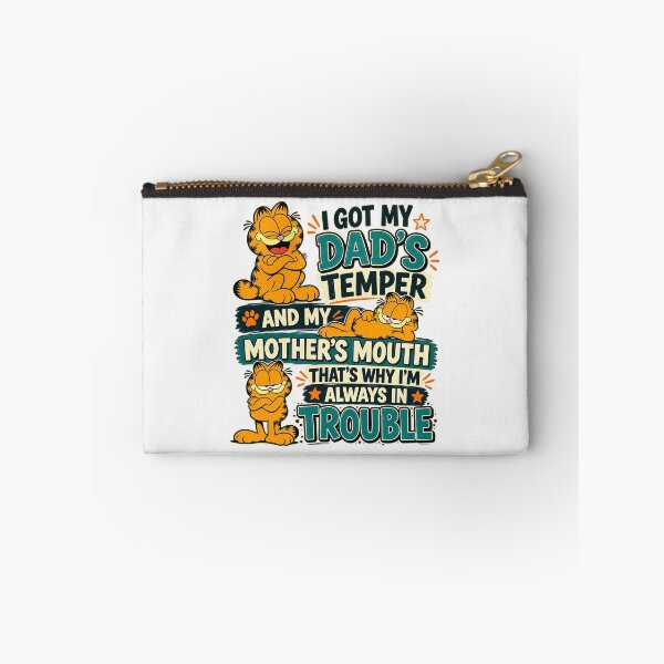 Item preview, I Got My Dad's Temper And My Mother's Mouth That's Why I'm Always In Trouble Funny Orange Cat designed and sold by CozyCubs-Art.