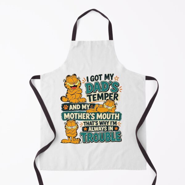 Item preview, I Got My Dad's Temper And My Mother's Mouth That's Why I'm Always In Trouble Funny Orange Cat designed and sold by CozyCubs-Art.