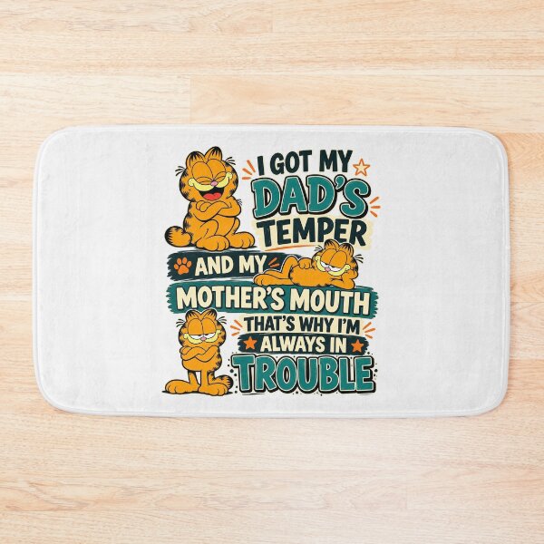 Item preview, I Got My Dad's Temper And My Mother's Mouth That's Why I'm Always In Trouble Funny Orange Cat designed and sold by CozyCubs-Art.