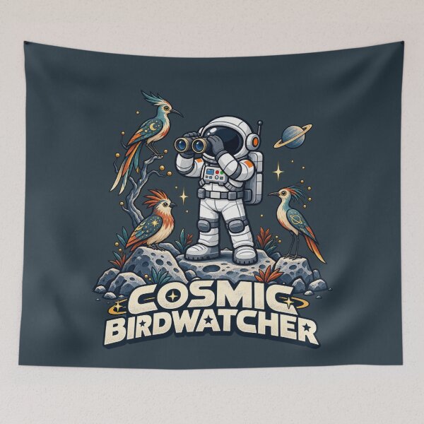 Item preview, Birdwatcher Astronaut Exploring Alien Birds designed and sold by BROHLine Studio.