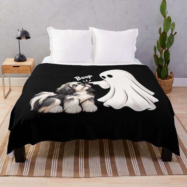 Item preview, Funny Ghost Tibetan Terrier Dog Boop Halloween Design Mom Dad designed and sold by rafaeltto.