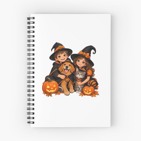 Item preview, Halloween Kids with Dog and Cat – Cute Family Halloween designed and sold by FootprintofLove.