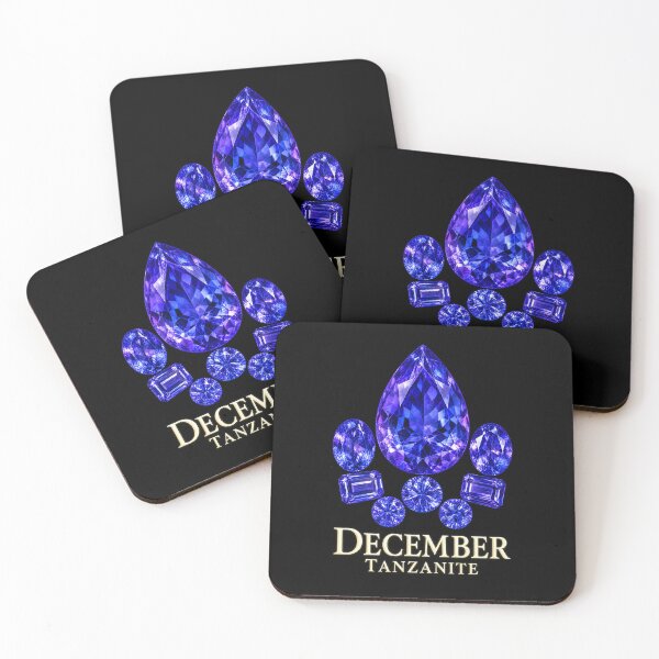 Item preview, BIRTHSTONE COLLECTION ⭐ PORTRAIT - DECEMBER • TANZANITE • Modern designed and sold by WheelieGdArt.
